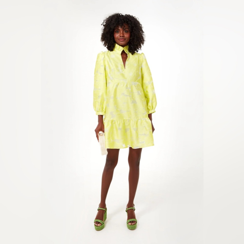 NWT Tuckernuck Citron Fil Coupe Palmerston Party Cocktail Dress. Sz XXXL